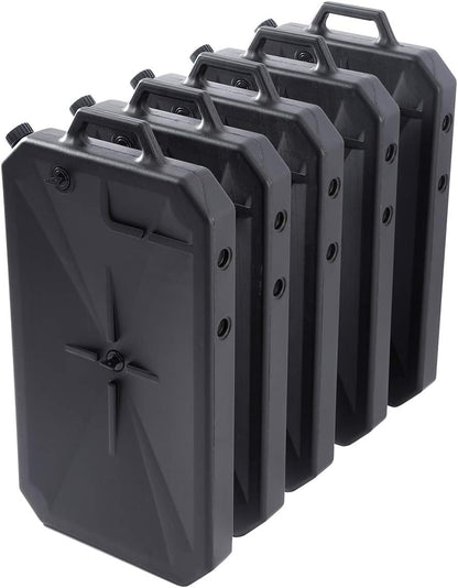 XFMT Oil Drain Pan 10 Quart Low Profile Oil Drain Container for Oil Change, Panel Groove Design, with Portable Handle & Sealing Caps, Universal Fit For Motorcycle Car ATV