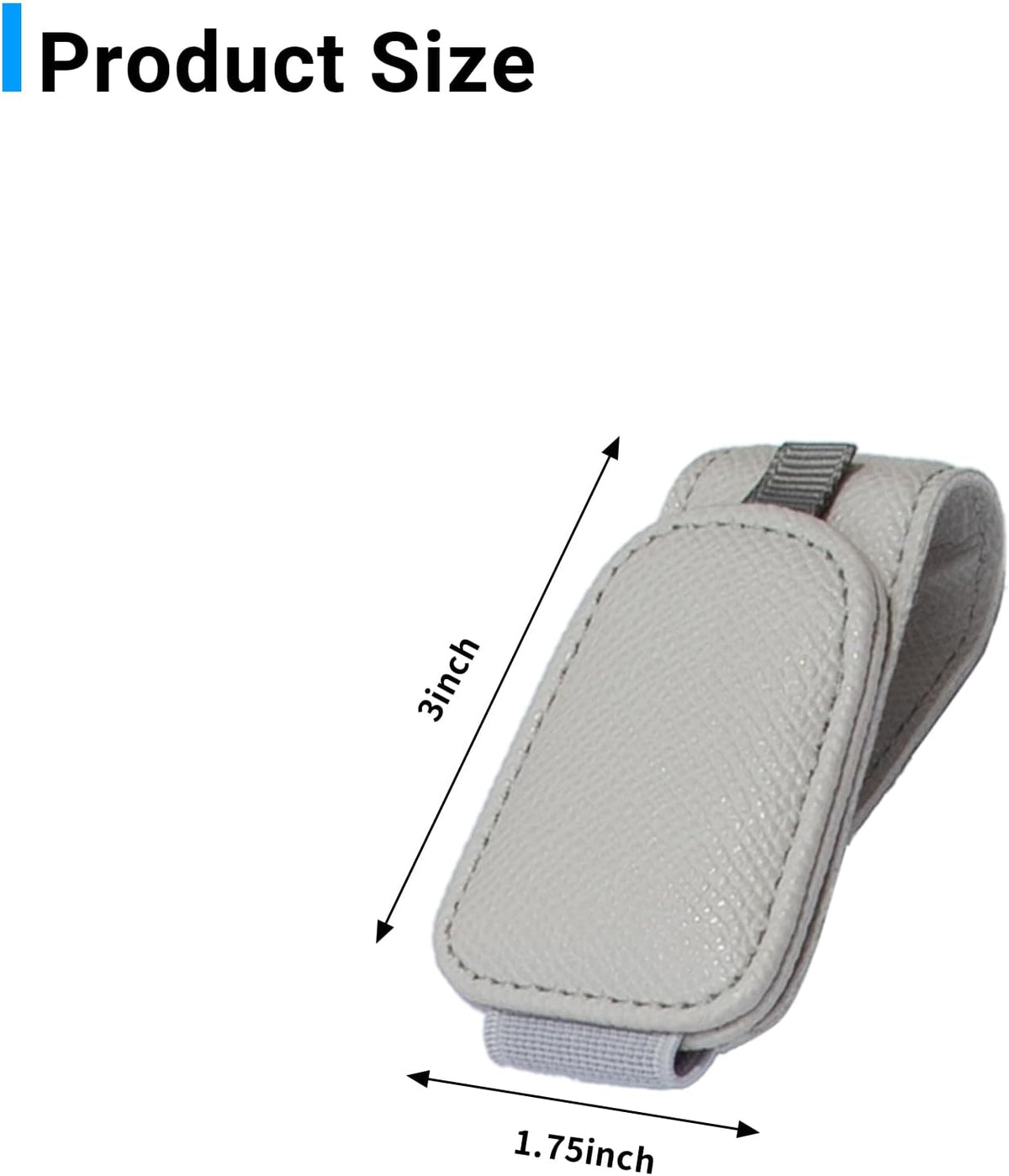 Yuoyar 2 Packs Magnetic Sunglass Holder for Car Visor (Grey) | Magnetic Interior Car Accessories