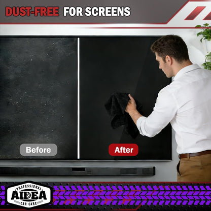 AIDEA Microfiber Cleaning Cloth, 50PK, Microfiber Towels for Cars, Premium Wash Cloths, Dusting Cloth Cleaning Rags, Absorbent Towels for SUVs, House, Kitchen, Window, Cleaning Supplies12×12"