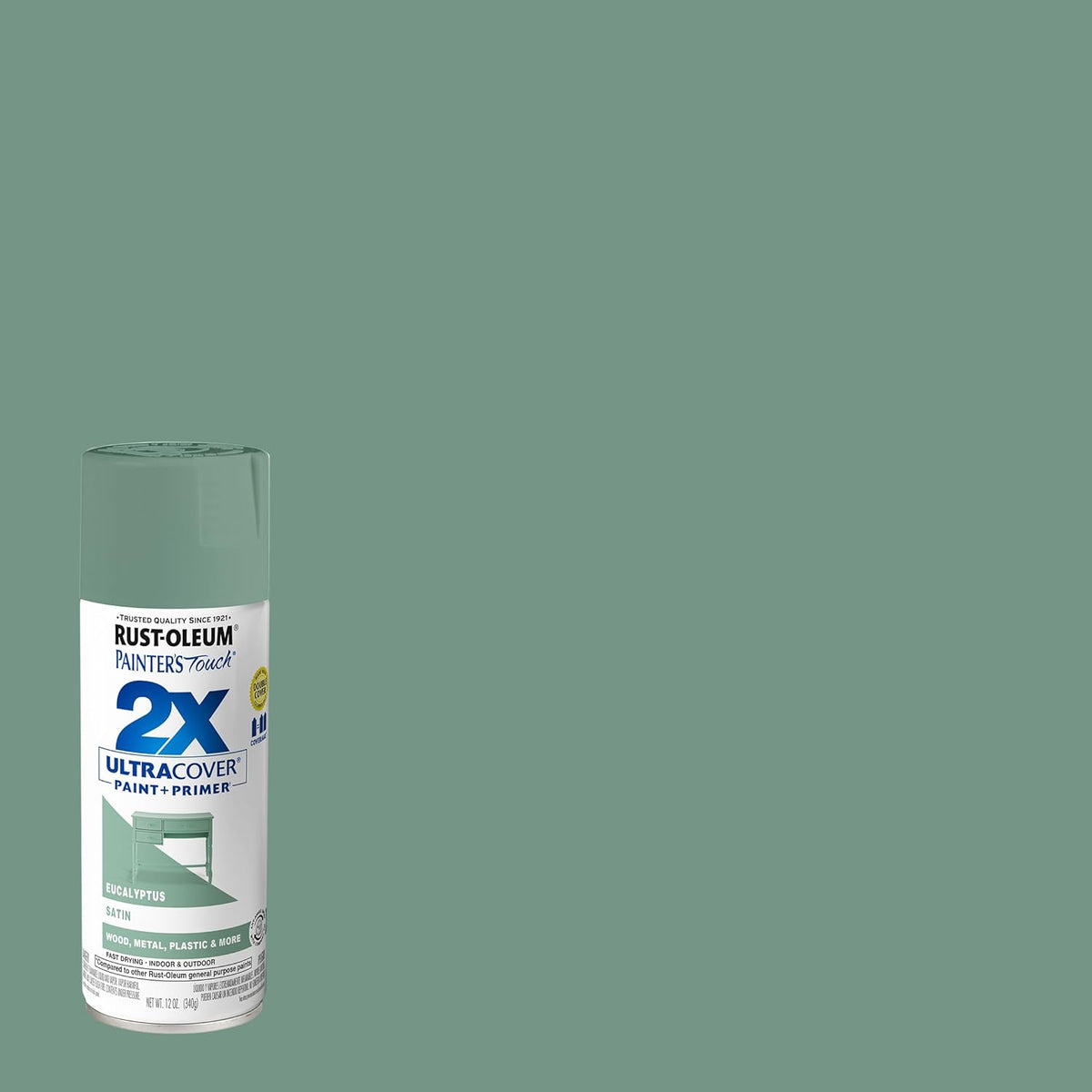 Rust-Oleum 334029 Painter's Touch 2X Ultra Cover Spray Paint, 12 oz, Gloss Clear - Colors B