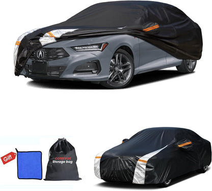 Large SUV Car Cover for Chevy Suburban 100% Waterproof All Weather, Heavy Duty Outdoor Full Exterior Covers Rain Sun Wind UV Protection. - Colors C