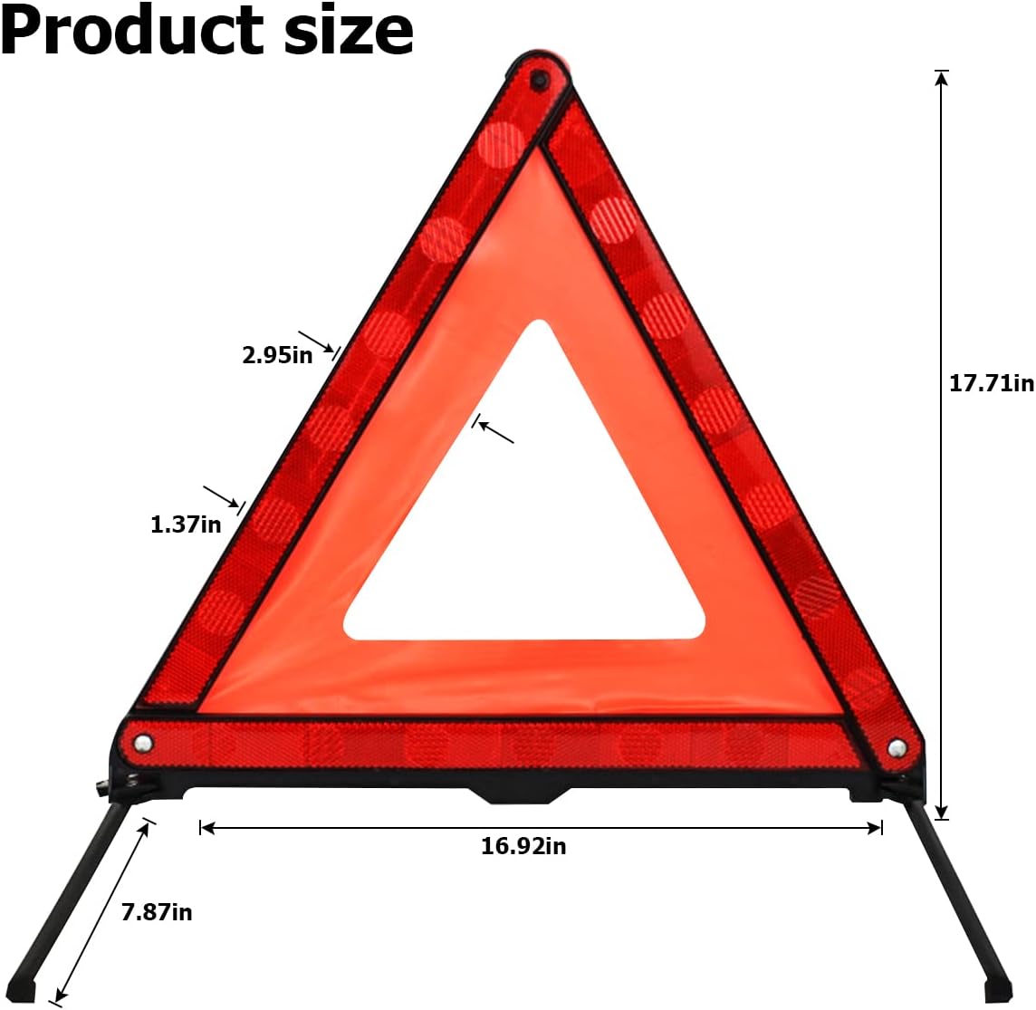 Warning Triangles, Foldable Car Road Warning Reflective Triangles, Emergency Triangle for Vehicles Breakdown, Slow Moving Vehicle Triangle Reflector Safety Triangle Kit