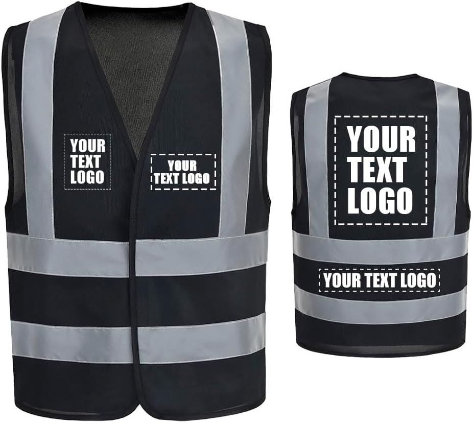 AYKRM 12 colour High visibility viz vest hi vis viz reflective work construction safety vest (XS-8XL) - Colors B