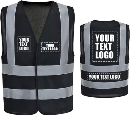 AYKRM 12 colour High visibility viz vest hi vis viz reflective work construction safety vest (XS-8XL) - Colors B