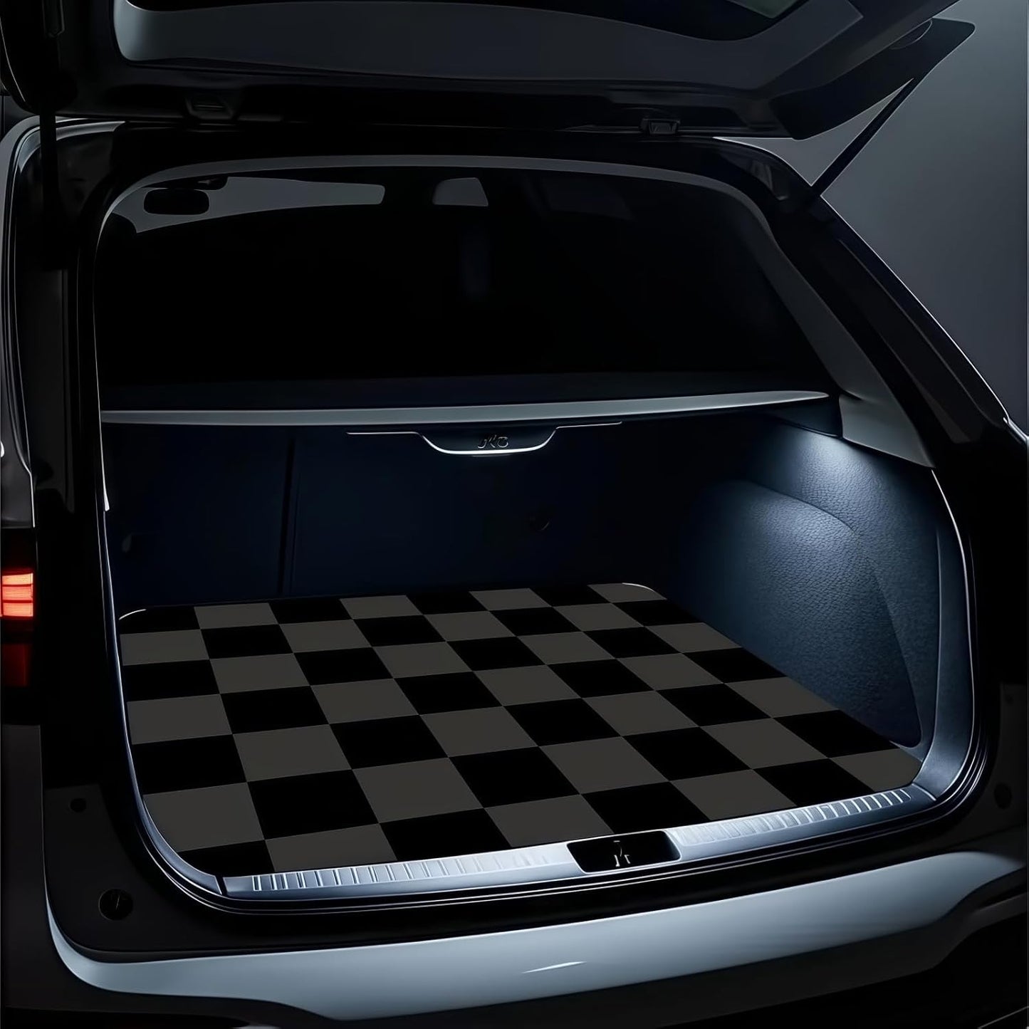 Universal Car Trunk Mat 29" x 39",Purple Colorful Flowers All Weather Trunk Protection Cargo Liner, Durable Cargo Mat Rear Trunk Liner,Stylish Vehicle Interior Accessories Suitable for Most Car Models