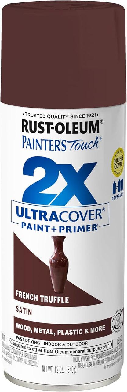 Rust-Oleum 334029 Painter's Touch 2X Ultra Cover Spray Paint, 12 oz, Gloss Clear - Colors B