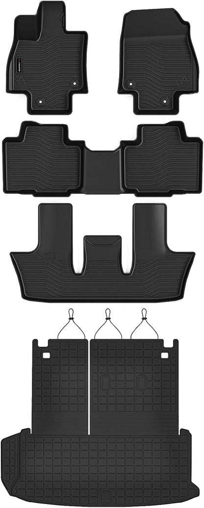 All Weather Floor Mat Fit for Toyota Corolla(Include Hybrid Exclude Hatchback) 2026 2025-2020 TPE Rubber Liners Corolla Accessories All Season Guard Odorless Anti-Slip Liner Black