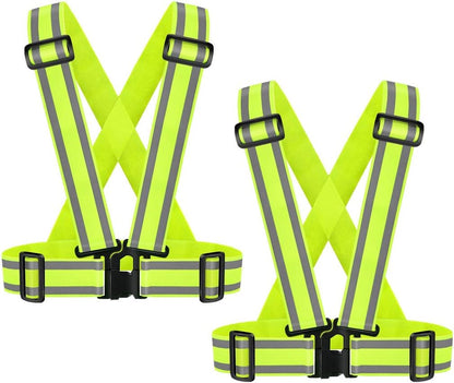 High Visibility Safety Vest(2PACK)|Reflective Running Gear for Walking,Cycling,Construction,Motorcycle|Men,Women (2, XXL-yellow)
