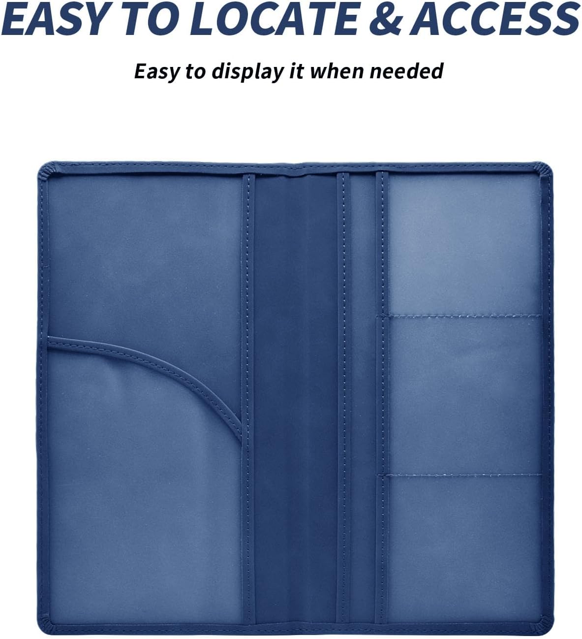 Car Registration and Insurance Card Holder - Vehicle Glove Box Document Organizer - Premium PU Leather Wallet Case - Driver License - Pink