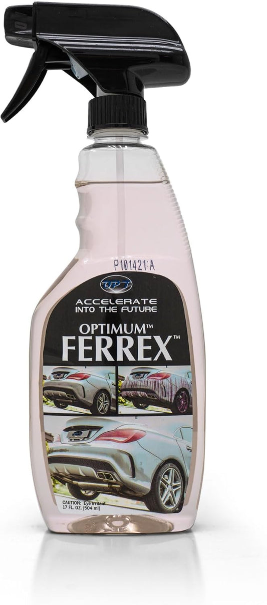 Optimum FerreX Iron Remover - Removes Brake Dust and Ferrous Oxides, Paint Safe Formula, For Auto Detailing Cars, RV's, Motorcycles, and Boats (17 Oz)