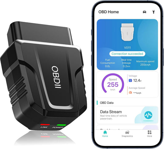 OBD2 Scanner Reader Bluetooth Wireless Auto Diagnostic Scan Tool for iOS & Android for Performance Test Bluetooth 5.4 Car Check Engine Car Code Reader, Clear Error Code Live Data Reset Exclusive APP