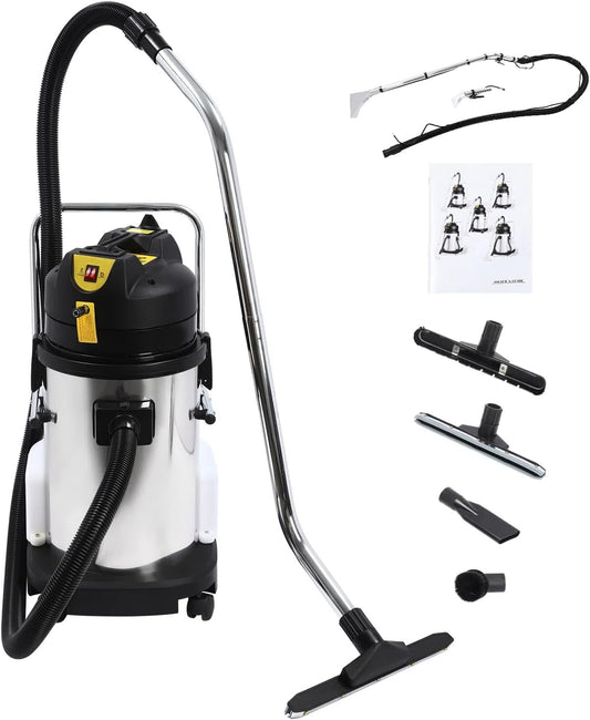40L/11Gal Commercial Carpet Cleaner, 3 in 1 Multi-Purpose Floor Cleaning Machine Heavy Duty Extractor Vacuum Washing Machine, 1049W Powerful Sofa Curtain Carpet Cleaning Machine