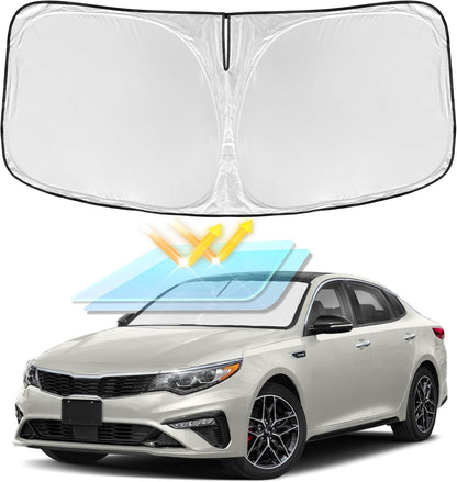 for Toyota Tacoma 2016-2023 2024 2025 2026 Sun Shade Sunshade Windshield Cover - 4 Layers Front Window Shade Custom Fit Tacoma 2Dr 4Dr Pickup Sun Visor 240T Shade Blocks UV Rays Car Accessories - Colors B