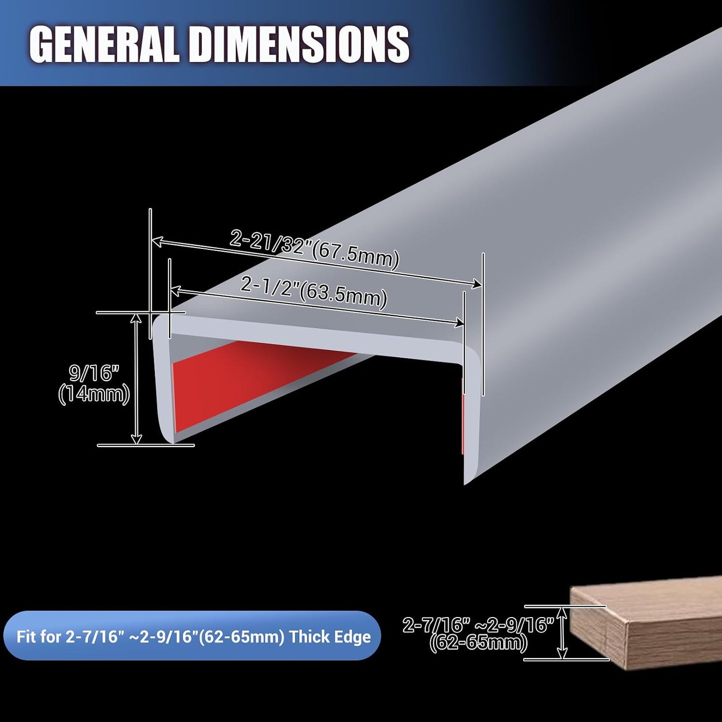 Rubber Edge Trim, 1/16" Self Adhesive Flexible U Channel Edge Protecter for Sheet Metal, Car Doors, U Shaped Sharp Edge Guards, Fit for 0-5/64" Wide Edge, Black Color, 10Ft, EPDM Material