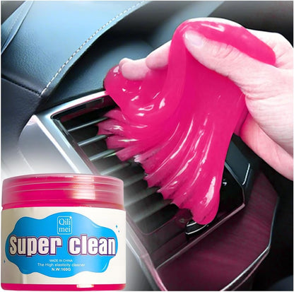 Car Cleaning Gel, Reusable Vehicle Air Vent Crevice Detailing Putty, Automotive Interior Detail Slime Cleaner Removal Tool Kit Accessories, Universal for SUV, Sedan, Truck (Blue)