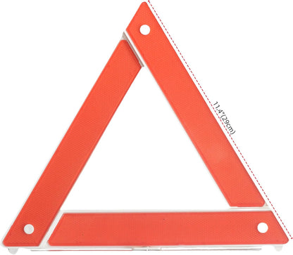 3 Pack Emergency Warning Triangles for Vehicles, Foldable Reflective Roadside Safety Triangles with Storage Case, Car Emergency Breakdown Hazard Sign Kit for Truck SUV Auto