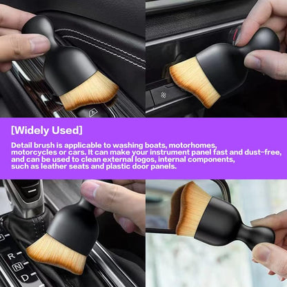 AOCISKA Car Interior Detailing Brush,Soft Bristle Cleaning Brush Car Detailing Brush Dusting Brush,Car Interior Cleaning Tool,Auto Detail Brush Car Dash Duster Brush (Black)