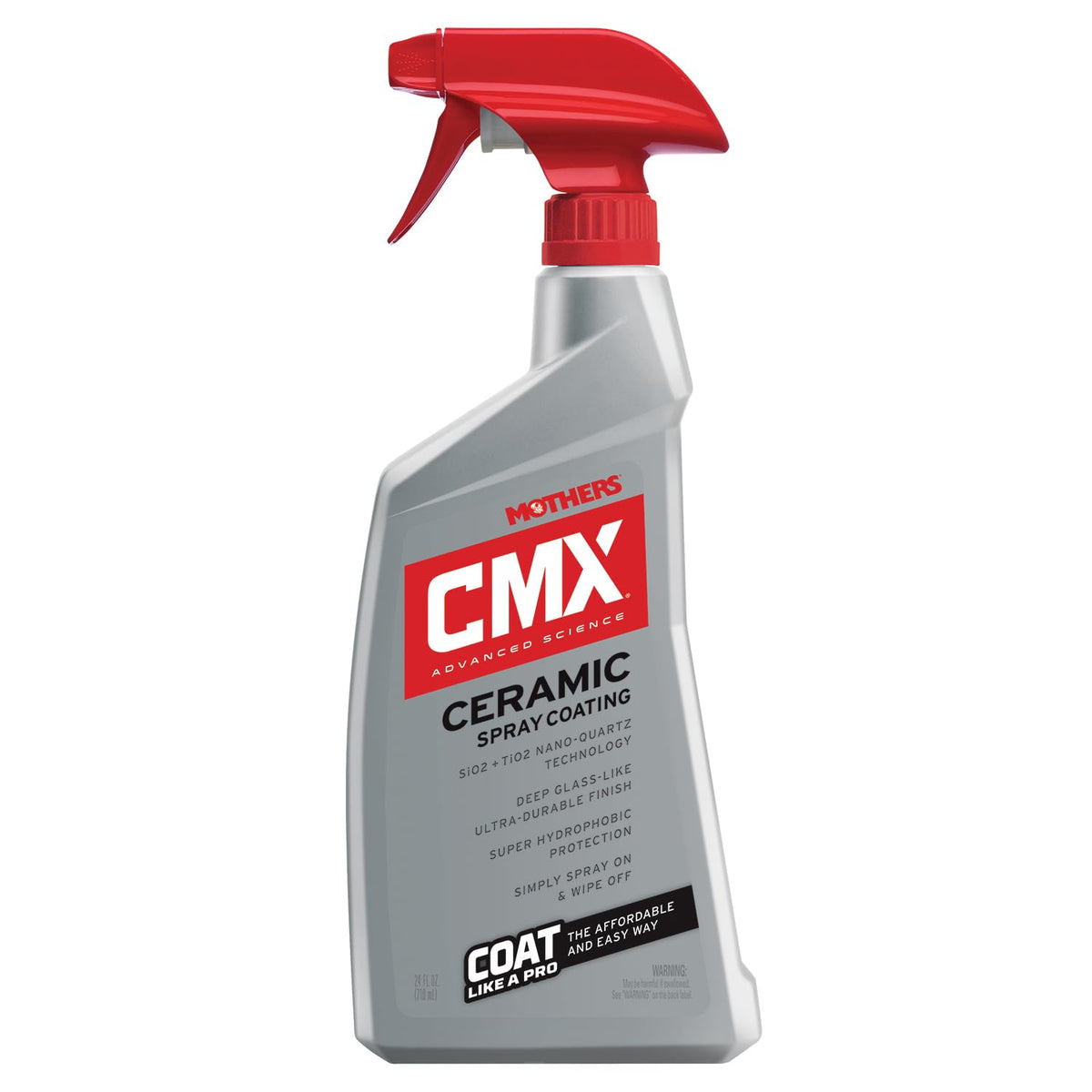 Mothers CMX Ceramic Spray Coating, 24 oz. – Advanced SiO2 + TiO2 Protection, User-Friendly, Professional Grade, Ultra Durable Long-Term Protection, High Gloss Super-Hydrophobic Finish (01024)