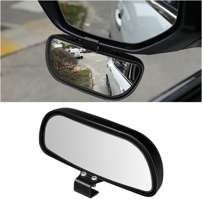 Mandark 2PCS Car Blind Spot Mirror, Rectangle HD Glass Convex Vehicle Rearview Mirror, Wide Angle Adjustible Auto Exterior Blindspot Side View Mirror, Universal for SUV, Sedan, Truck (Black)