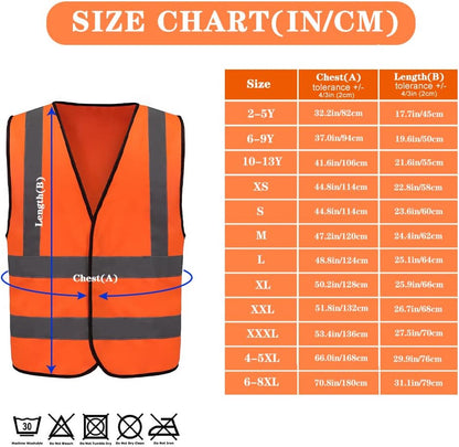 AYKRM 12 colour High visibility viz vest hi vis viz reflective work construction safety vest (XS-8XL) - Colors A