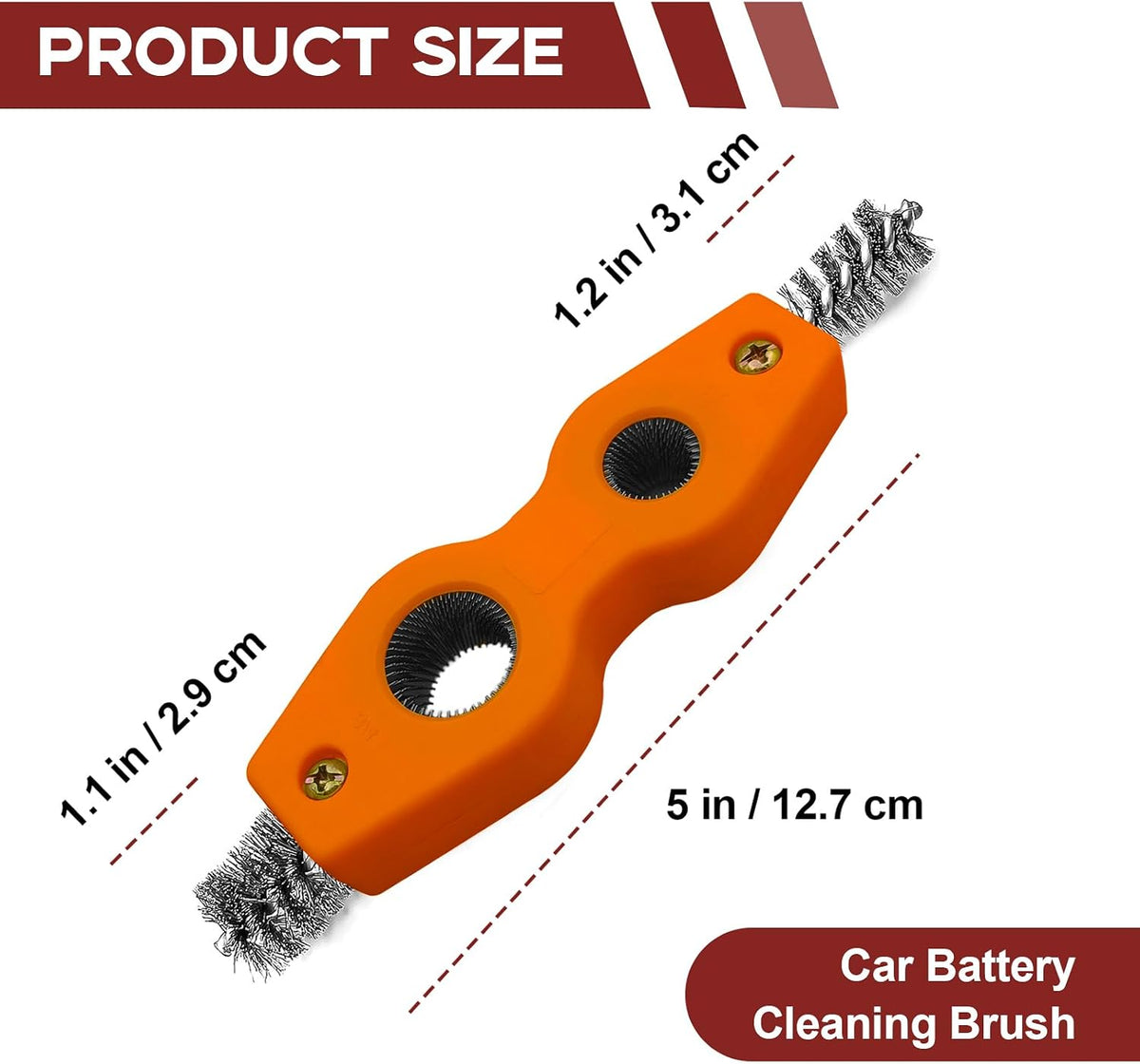 4 in 1 Car Battery Terminal Cleaning Brush, Anti-Rust Auto Battery Cleaner Brush Tool, Universal for Automotive and Marine for Plumbing Installation Soldering Brazing, Car Accessories (Blue)