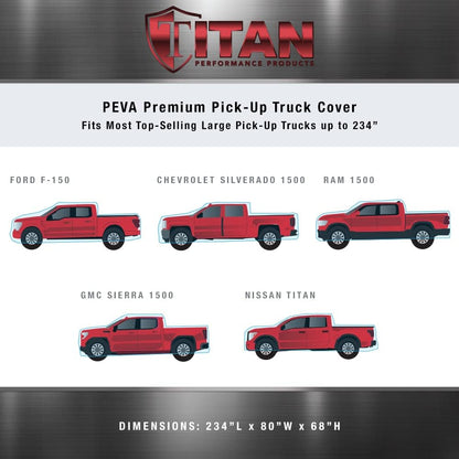 Titan Premium Multi-Layer PEVA Car Cover for Compact SUV 170-187". Waterproof, UV Protection, Anti-Scratch Protective Lining, Driver-Side Zippered Opening. Fits Rav4, Rogue, CR-V and More.