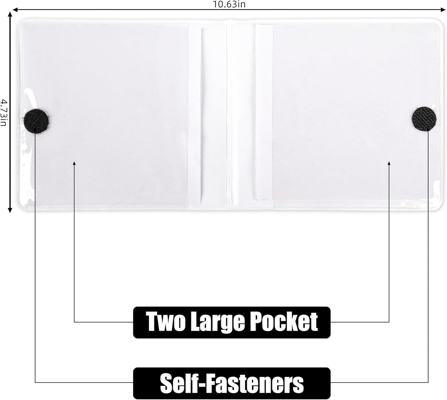 Pacific Mailer Auto Registration and Insurance Card Holder 2 Packs Car Document ID Holder Glove Box Organizer Car Accessories, Black