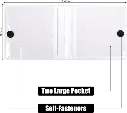 Pacific Mailer Auto Registration and Insurance Card Holder 2 Packs Car Document ID Holder Glove Box Organizer Car Accessories, Black