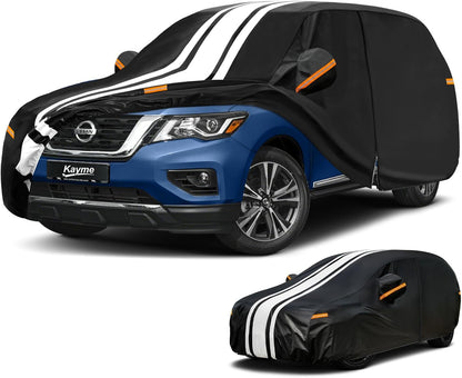 Kayme Heavy Duty Car Cover Custom Fit for BMW 3 Series 320i 325i 328i 330i 335i (1982-2026), Outdoor Full Exterior Cover with Tape and Towel, Rain Snow Sun UV Protection. - Colors A