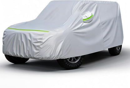 Favoto SUV Car Cover Waterproof All Weather 6 Layers Heavy Duty Car Cover for Automobiles Rain Sun Snow UV Protection with Inner Cotton Car Cover Outdoor Universal Fit for SUV (188-198 inch) Silver
