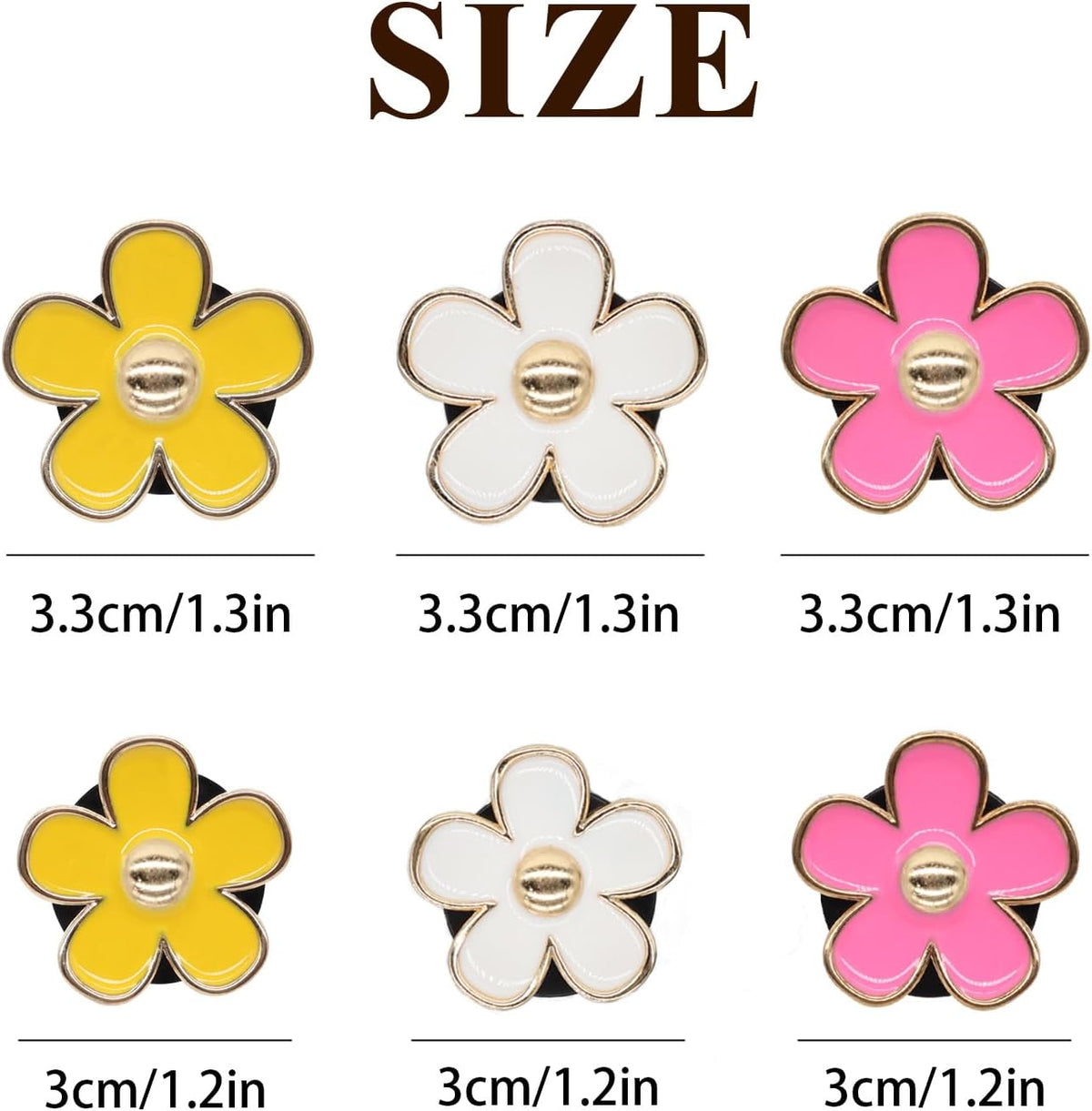 ORIESSE 6pcs Flowers Car Air Freshener Vent Clips Purple White Daisy Air Vent Clip Car Accessories for Women 3.3cm/3cm Flower Vehicle Interior Decor Refillable Diffuser