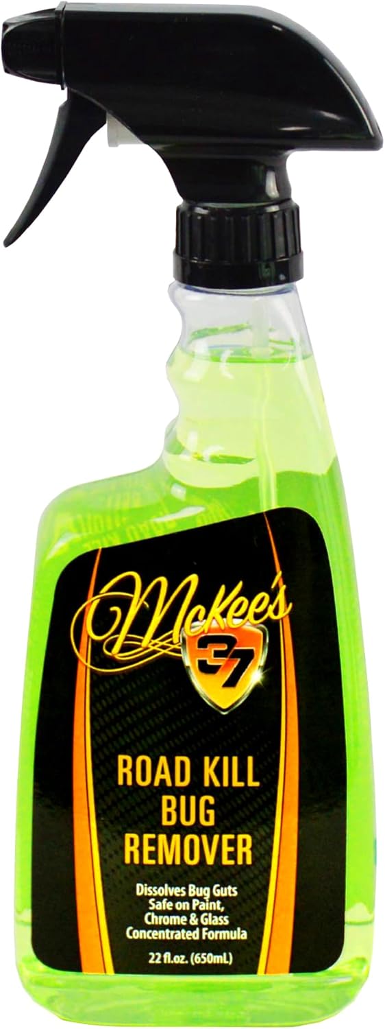 McKee's 37 - Road Kill Remover | Powerful Bug And Tar Remover, Easy and Convenient Car Bug Eliminator Spray for Cars, Trucks, Motorcycles & RVs (22 oz)