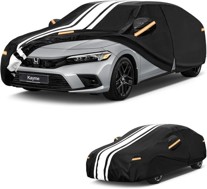 Kayme Heavy Duty Car Cover Custom Fit for BMW 3 Series 320i 325i 328i 330i 335i (1982-2026), Outdoor Full Exterior Cover with Tape and Towel, Rain Snow Sun UV Protection. - Colors B