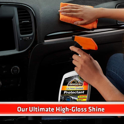 Armor All Interior Car Cleaner Spray Bottle, Protectant Cleaning for Cars, Truck, Motorcycle, Ultra Shine, 16 Fl Oz, Pack of 6, 10345