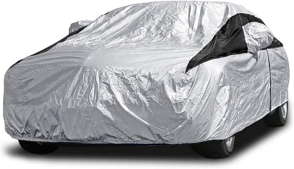 Titan Premium Multi-Layer PEVA Car Cover for Compact SUV 170-187". Waterproof, UV Protection, Anti-Scratch Protective Lining, Driver-Side Zippered Opening. Fits Rav4, Rogue, CR-V and More.
