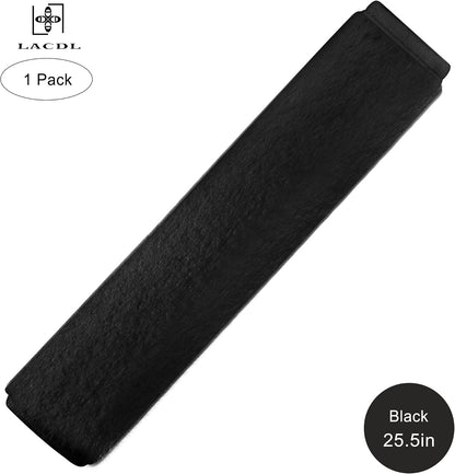 LACDL Extra Long Seatbelt Cover Super Soft Furry for Adults Kids Women & Men, Thick Plush Full Car Seat Belt Strap Cushion, Fluffy Shoulder Pad Protector, Auto Interior Accessories, 1pc, Black, 15.5in