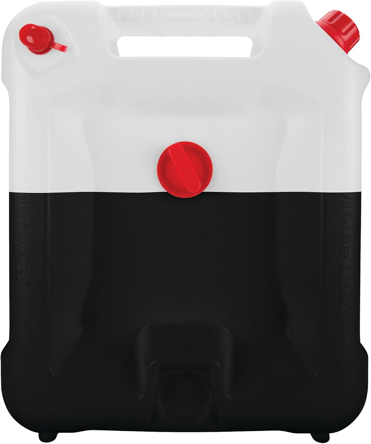 Performance Tool W4080 16-Qt. Clear View Oil Drain Container - Carrying Handle, Automotive Catch Pan, Fluid Transport Jug, Oil Change, Radiator Flush, Automotive Repair - White