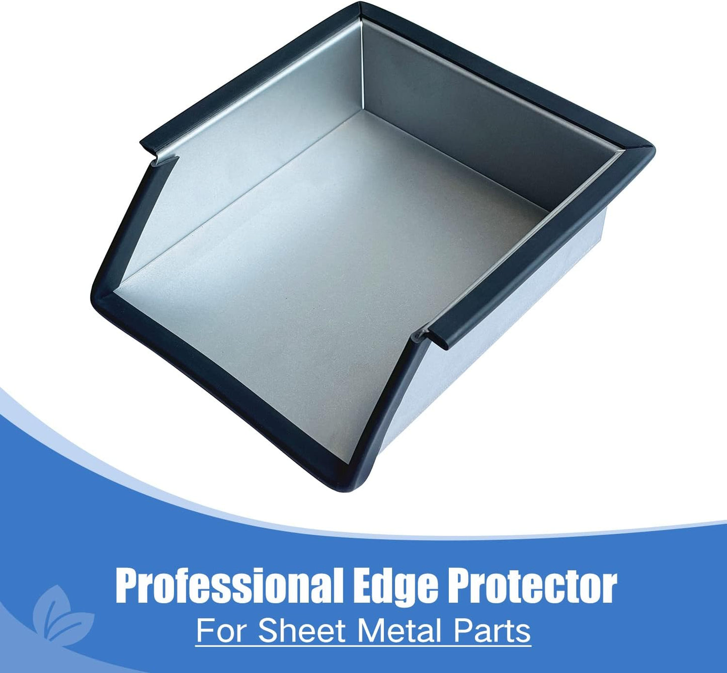 Rubber Edge Trim, Self-Adhesive Rubber Edge Trim, Edge Protector for Sheet Metal, EPDM Material, Fit 1/16"(1.0mm), Length 10Ft, Black Color, U Channel Edge Trim - Colors A