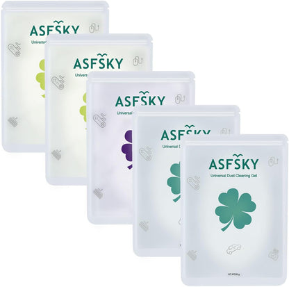 ASFSKY Car Cleaning Gel for Car Detailing Car Cleaning Gel Putty Reusable Keyboard Cleaner Gel Car Putty for Cleaning Dust Universal Cleaning Gel 5 Pack(Green)