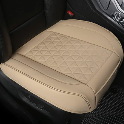 Black Panther Luxury Faux Leather Car Seat Cover Front Bottom Seat Cushion Cover, Anti-Slip and Wrap Around The Bottom, Fits 95% of Vehicles - 1 Piece,Black