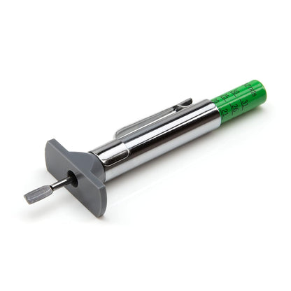 Steelman Color Coded Tread Depth Gauge, Quickly Identifies Amount of Tread on Tires, Reads in MM and 32nds