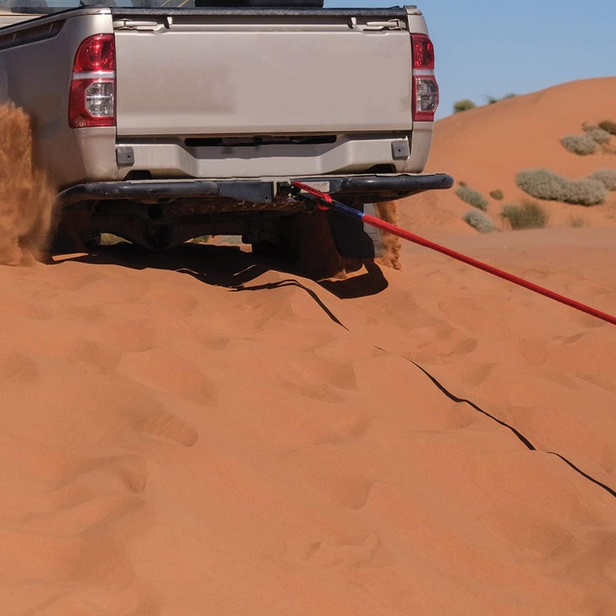 KING-PRO Kinetic Recovery Rope 1“x30' Towing Rope 48,000lbs Breaking Strength 100% Nylon Made Heavy Duty Offroad Snatch Strap 30% Elasticity for Full-Size Truck Large SUVs Offroad Vehicels (Red)