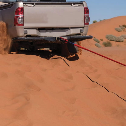 KING-PRO Kinetic Recovery Rope 1“x30' Towing Rope 48,000lbs Breaking Strength 100% Nylon Made Heavy Duty Offroad Snatch Strap 30% Elasticity for Full-Size Truck Large SUVs Offroad Vehicels (Red)