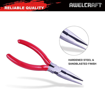 AWELCRAFT 10-Piece Economical Tire Repair Kit – Flat Tire Plug Kit with T-Handle Tools, Storage Case – Fix Punctures Fast, No Tire Removal Needed – Ideal for Car, Truck, Motorcycle, ATV