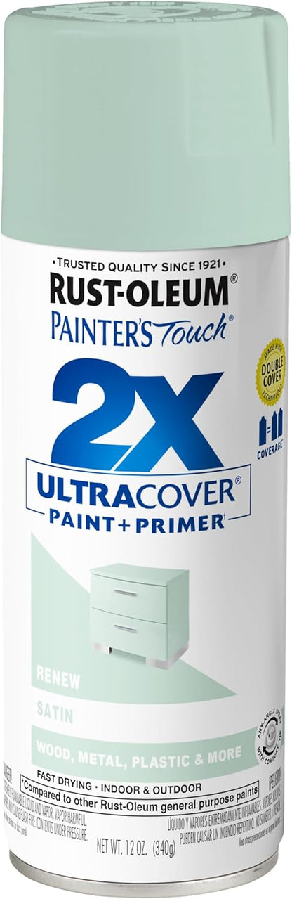 Rust-Oleum 334029 Painter's Touch 2X Ultra Cover Spray Paint, 12 oz, Gloss Clear - Colors D