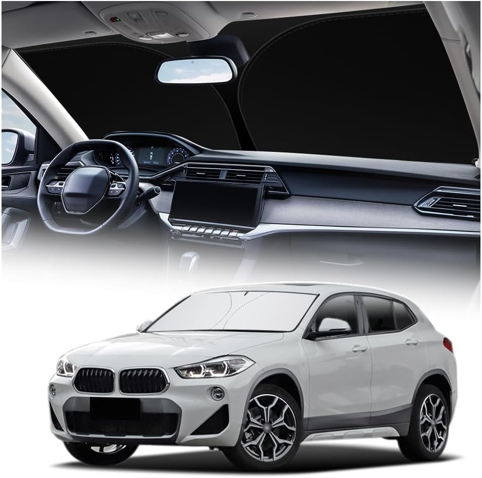59"x31" Upgraded Car Windshield Sun Shade,Oxford Cloth Sunshade for Car Windshield for Reducing Interior Temperature & Protecting Upholstery,Foldable Cars Sun Shade with Storage Bag