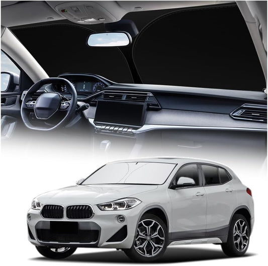 59"x31" Upgraded Car Windshield Sun Shade,Oxford Cloth Sunshade for Car Windshield for Reducing Interior Temperature & Protecting Upholstery,Foldable Cars Sun Shade with Storage Bag