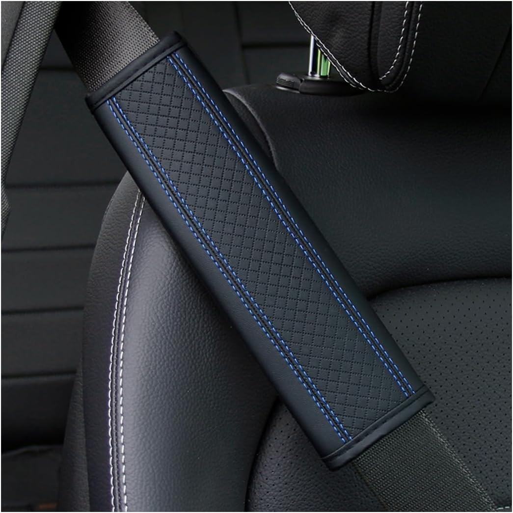 Osilly 2PCS Car Seat Belt Cover, Carbon Fiber Seatbelt Shoulder Protection, Soft Car Seat Belt Strap Cushion Protect Your Neck and Shoulder, Car Accessories Seat Belt Pad for Car Truck (Red)