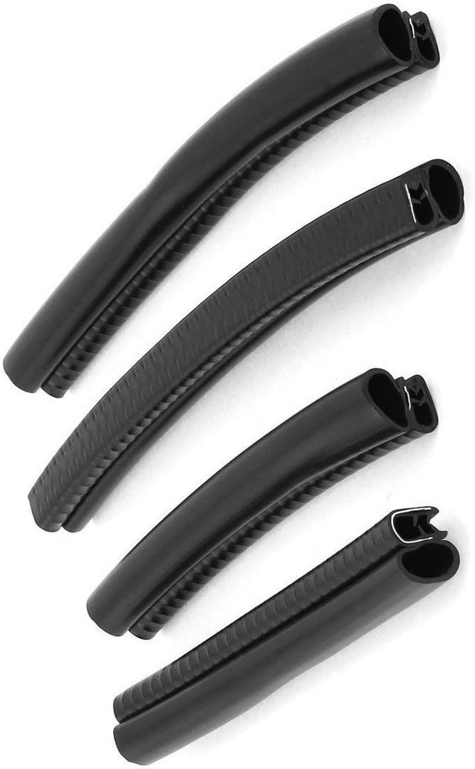 XMHF Car Rubber Sealing Sealed Strip Door Guard Buffer Protector Black 4pcs