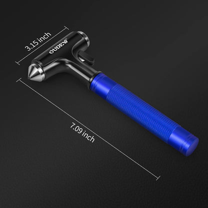 Car Safety Hammer, Car Glass Breaker with Seat Belt Cutter, Automotive Escape Tool with Lighting Function, Metal Window Breaker, Emergecy Safety Hammer for Auto Accidents (Black)
